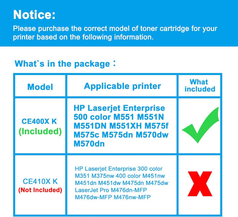 LCL Remanufactured Toner Cartridge Replacement for HP 507X 507A CE400X CE400A (1-Pack Black) for M575f M575c M575dn