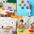 Dry Erase Circles - 8 Colorful Dot Stickers, 11.8 Inch Removable Wall Decal for Classroom Guided Reading