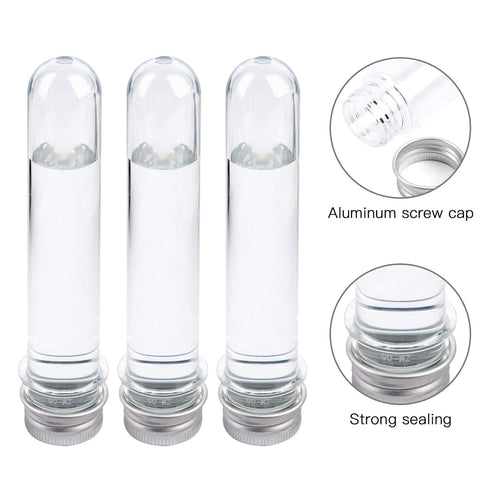 25x140mm (40ml) Plastic Test Tubes with Screw Caps for Gumball Candy Storage and Plants Propagation (30 Pack)