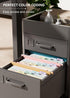 Wheat Straw Expanding Hanging File Folders, 1.2" Accordion Pockets, Large Capacity Letter Size, 100% BPA Free