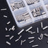 180Pcs M2 M2.5 M3 M4 Slotted Spring Pin Assortment Kit - 304 Stainless Steel Split Spring Dowel Tension Roll Pins
