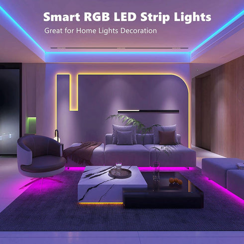 ZOZOO 100ft Bedroom(2 50ft), 44-Key Led Lights for Rolls of Smart RGB Led Strip Lights with Remote & APP Control Music