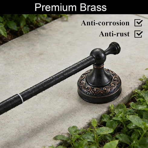 16-29 Inches Towel Racks for Bathroom, NEWRAIN Adjustable Retractable Brass Towel Bar, Oil Rubbed Bronze Wall Mounted