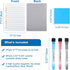 Yoption 3pcs Dry Erase to Do List 5''x7'', 8pcs Dry Erase Sticky Notes 4''x4'' and 3 Markers, Set of 14, Reusable Whiteboard Stickers Lined Stickies Planner for Wall, Fridge, Mirror, Desk, Glass