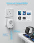 VINTAR UK Ireland Travel Plug Adapter, Type G with 1 USB C, 3 USB Ports, 2 Outlets for USA to England