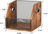 Homeiju Vinyl Record Storage, Metal & Wooden LP Record Crate, Holds up to 60 Records, Desktop Box Case