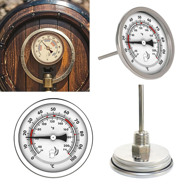 XINAJUND 20-120 Essential Fermentation Homebrews Home Brewer Beer&Wine Glass Thermometers Double Temperature Scale