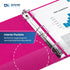 Premium Economy 1.5-Inch 3-Ring Binders, Colored Binder Notebooks, Pack of 6, D Ring, Pink