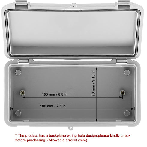 Sunnyglade ABS Plastic Dustproof Waterproof IP65 Junction Box, Durable Electrical Project Enclosure with Lock