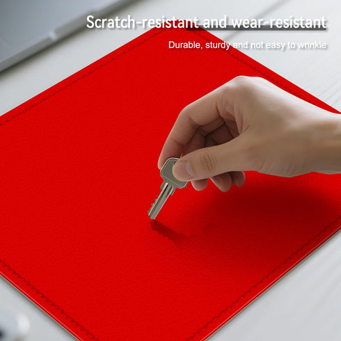 glodentai 11"*8") Leather Mouse Pad with Stitched Edge, Waterproof Gaming Mouse Mat for Computers, Laptop, Office