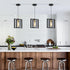 Black Industrial Farmhouse Pendant Light, Vintage Metal Rustic Hanging Light, Adjustable Height Kitchen Island Pendant
