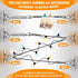 Keeimp Kit,164 304 String Light Hanging Ft Nylon Coated Stainless Steel Wire Rope, String Lights Suspension Kit,Outdoor