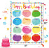 Fancy Land Watercolor Happy Birthday Poster Chart Classroom Bulletin Board Decorations 17” x 22”