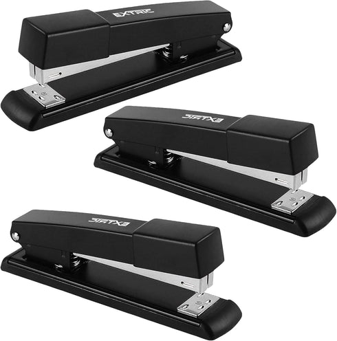 Stapler Set, 3 Pack Heavy Duty Staplers for Desk, 25 Sheet Capacity Office Stapler