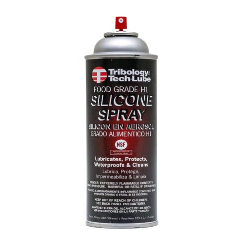 H1 Tribology Tech-Lube Silicone Aerosol Spray, NSF Certified, Multi-Purpose Lubricant, Waterproof, Protects Against