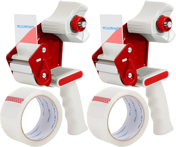 JARLINK Packing Tape Dispenser Gun (2 Pack), 2 Inches Lightweight Industrial Side Loading for Shipping