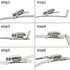 20 Pack DIY Hose Clamp Fasteners, 304 Stainless Steel Adjustable Pipe Worm Clamps for Air Duct, Exhaust Wrap