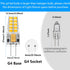 10 Pack G4 Bulb 12V 2.5W 30W T3 3000K G4 Bulbs 300 360Beam LED AC/DC Equivalent Bi-Pin Base Warm White Light Lumens
