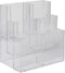 Dazzling Displays Acrylic Stand 3 Tier, 6 Pocket for 4 by 9 Material, Clear Countertop Organizer Tray