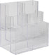 Dazzling Displays Acrylic Stand 3 Tier, 6 Pocket for 4 by 9 Material, Clear Countertop Organizer Tray