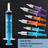 50pcs 5ml Syringes with Caps for Industry Lab Pet Feeding, Blue