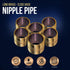 Everflow Supplies NPBR2000 Close Brass Nipple Pipe Fitting, 2" Nominal Diameter and NPT Ends