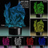 3D 7 3D Fishing Lamp Illusion Night Light LED Touch Fish Desk Table Lamps Color Change USB Visual Lights Home Bedroom