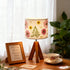 14.96in, 9W 3-Color Dried Flowers Tripod Table Lamp LED Cute Bedside Lamp with Flowers Linen Lampshade for Nursery