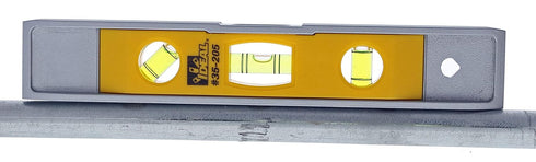 IDEAL Electrical 35-205 Torpedo Level - 9 in. Aluminum Frame with 45 Degree Miter Reading, Earth Magnets, Vial