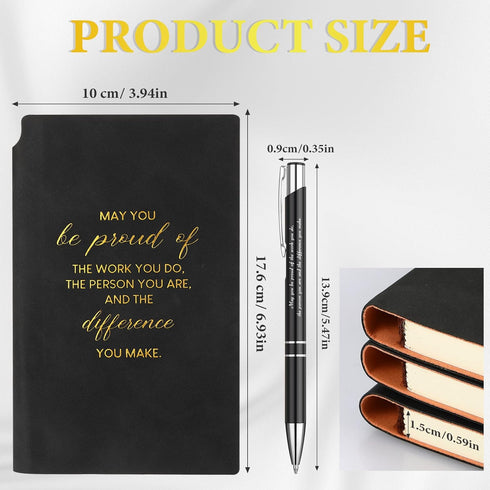 Colarr 20 Sets Employee Appreciation Gifts, Inspirational A6 PU Leather Journal with Motivational Pens for Office Gift