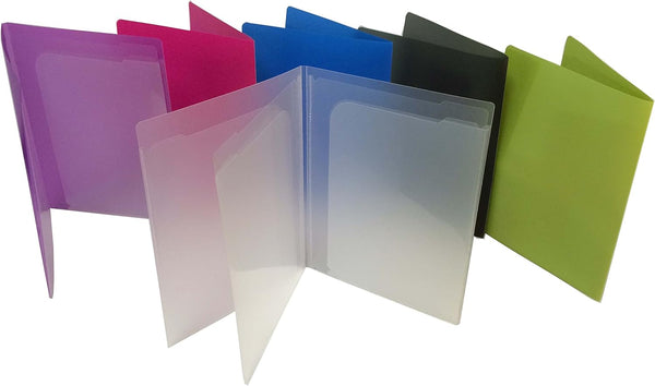Filexec Products 4 Pocket Port/Folder, Assorted, Pack of 6