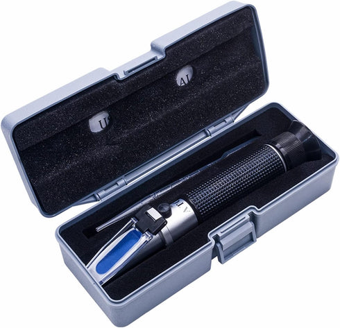 VGVGV 0-100% 1.000-1.070 Brix Refractometer, Handheld Salinity Refractometer ATC Seawater Salt Concentration