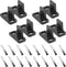 Black Sliding Barn Door Floor Guides, Plastic Bypass Door Guide Hardware, 8-Pack