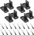 Black Sliding Barn Door Floor Guides, Plastic Bypass Door Guide Hardware, 8-Pack