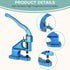 FLK Tech Heavy Duty Hand Press Grommet Machine - Craft/Industrial Use with 1500 Grommets and 3 Dies