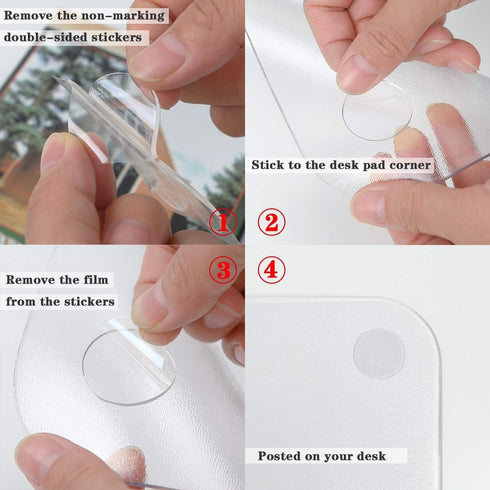 JanJunDec 17x36 Inch Multifunctional Clear Desk Pad Desk Mat for Desktop Laptop, Plastic Table Mat, Waterproof Table