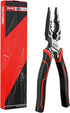 HAUTMEC Pro 8" Multifunctional Combination Linesman Plier with Cable Cutter, Wire Stripper, Terminal Crimping, Tool