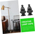 2pcs Veemoon Black Aluminum Lamp Shade Finial Knob Decorative Home Accessory for Table Floor Lamps Inner Thread for DIY