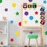 Whaline 57 Pieces Colorful Pencil Design Welcome Bulletin Board Set Back Banner Star Dots Shape Cutouts for Classroom