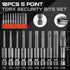 LMXMGRG 5 Set 10pcs Set S2 1/4" TT8-TT45(50mm) Point Security Torx Bit Star Bits Screwdriver Magnetic Alloy Steel