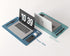 RENMTURE Double-Sided Two-Tone Faux Leather Desk Mat for Home and Office Large Mouse Pad (Blue/Green, 23.6" x 13.7")