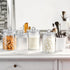 Geiserailie Set 4 of Plastic Sundry Jars with Lid Medical Sundry Jars Unlabeled Clear Dressing Storage Containers