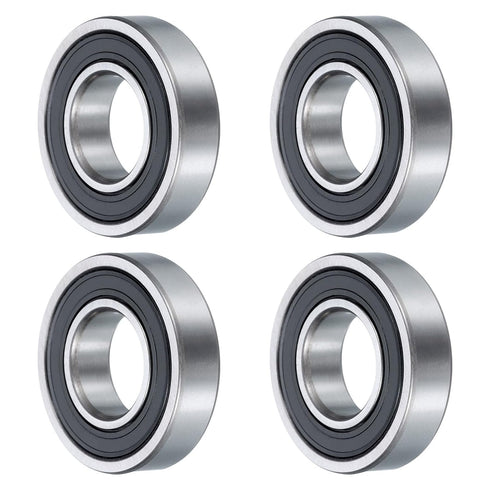 uxcell 4 Pcs 16002-2RS Deep Groove Ball Bearing, 15mm x 32mm x 8mm High Carbon Chrome Steel Z3
