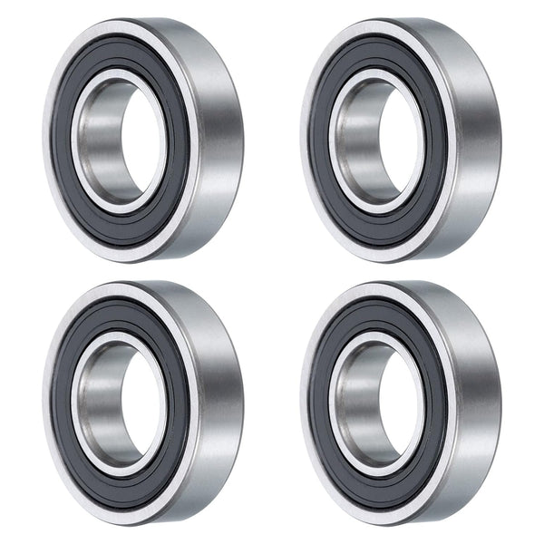 uxcell 4 Pcs 16002-2RS Deep Groove Ball Bearing, 15mm x 32mm x 8mm High Carbon Chrome Steel Z3