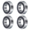 uxcell 4 Pcs 16002-2RS Deep Groove Ball Bearing, 15mm x 32mm x 8mm High Carbon Chrome Steel Z3