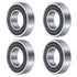 uxcell 4 Pcs 16002-2RS Deep Groove Ball Bearing, 15mm x 32mm x 8mm High Carbon Chrome Steel Z3