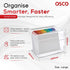 Osco 100 7" 5", 177 127 mm Clear Acrylic Index Box, Large, A to Z Divider Tabs, Lined Note Cards, x Ruled Revision