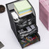 HEEPDD 3 Tier Mesh Office Desktop Organizer with 3 Drawer, Mini Desk Supplies Organizer, Metal Stationary Black Desk