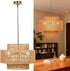 18" 3-Tier Boho Rattan Chandelier Light Shade, Hand Woven Drum Rattan Lampshade for Kitchen Island Dining Room Living
