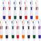 TecUnite 15 Pieces Shuttle Pens Retractable Multi-color Ballpoint Pens with Buckle Keychain for Office School